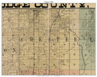 Chester, Wisconsin 1900 Old Town Map Custom Print - Dodge Co.