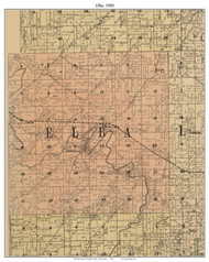 Elba, Wisconsin 1900 Old Town Map Custom Print - Dodge Co.
