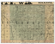 Leroy, Wisconsin 1900 Old Town Map Custom Print - Dodge Co.