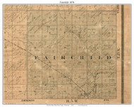 Fairchild, Wisconsin 1878 Old Town Map Custom Print - Eau Claire Co.