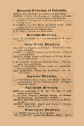 Farichild, Otter Creek, Fall Creek, Etc. Business Directories, Wisconsin 1878 Old Town Map Custom Print - Eau Claire Co.