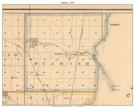 Suamico, Wisconsin 1870 Old Town Map Custom Print - Brown Co.