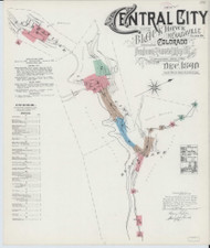 Central City, Colorado 1890 - Old Map Colorado Fire Insurance Index