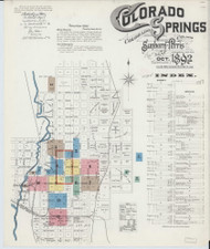 Colorado Springs, Colorado 1892 - Old Map Colorado Fire Insurance Index
