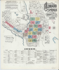 Colorado Springs, Colorado 1895 - Old Map Colorado Fire Insurance Index