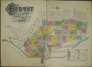Denver, Colorado 1890 01 - Old Map Colorado Fire Insurance Index