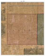 Alto, Wisconsin 1858 Old Town Map Custom Print - Fond du Lac Co.
