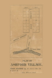 Ashford Village, Wisconsin 1858 Old Town Map Custom Print - Fond du Lac Co.