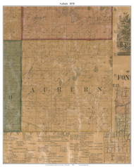 Aubur4n, Wisconsin 1858 Old Town Map Custom Print - Fond du Lac Co.