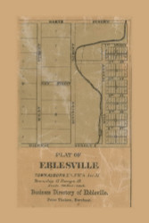 Eblesville, Auburn, Wisconsin 1858 Old Town Map Custom Print - Fond du Lac Co.