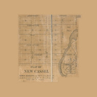 New Cassel, Auburn, Wisconsin 1858 Old Town Map Custom Print - Fond du Lac Co.