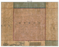 Byron, Wisconsin 1858 Old Town Map Custom Print - Fond du Lac Co.