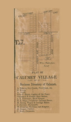 Calumet Village, Wisconsin 1858 Old Town Map Custom Print - Fond du Lac Co.