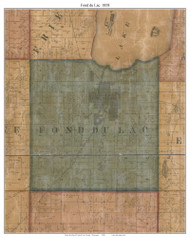 Fond du Lac, Wisconsin 1858 Old Town Map Custom Print - Fond du Lac Co.