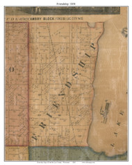 Friendship, Wisconsin 1858 Old Town Map Custom Print - Fond du Lac Co.