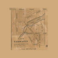 Fairwater, Metomen, Wisconsin 1858 Old Town Map Custom Print - Fond du Lac Co.