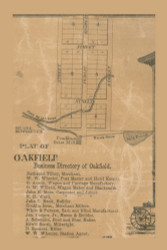 Oakfield Village, Wisconsin 1858 Old Town Map Custom Print - Fond du Lac Co.