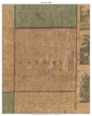 Osceola, Wisconsin 1858 Old Town Map Custom Print - Fond du Lac Co.