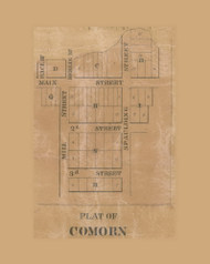 Comorn Village, Wisconsin 1858 Old Town Map Custom Print - Fond du Lac Co.