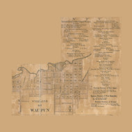 Waupun Village, Wisconsin 1858 Old Town Map Custom Print - Fond du Lac Co.