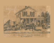 Dry Goods and Groceries, West Rosendale, Wisconsin 1858 Old Town Map Custom Print - Fond du Lac Co.