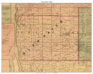 Glen Haven, Wisconsin 1868 Old Town Map Custom Print - Grant Co.