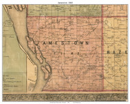 Jamestown, Wisconsin 1868 Old Town Map Custom Print - Grant Co.