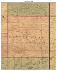 Little Grant, Wisconsin 1868 Old Town Map Custom Print - Grant Co.