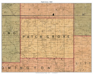 Patch Grove, Wisconsin 1868 Old Town Map Custom Print - Grant Co.