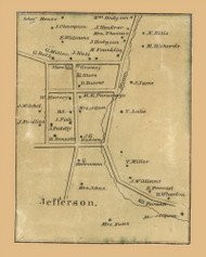 Jefferson, Hazel Green, Wisconsin 1868 Old Town Map Custom Print - Grant Co.