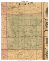 Wingville, Wisconsin 1868 Old Town Map Custom Print - Grant Co.