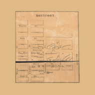 Montfort, Wingville, Wisconsin 1868 Old Town Map Custom Print - Grant Co.