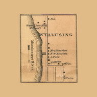 Wyalusing Village, Wisconsin 1868 Old Town Map Custom Print - Grant Co.