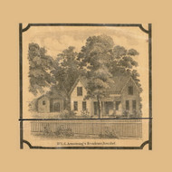 Armstrong Residence, Wisconsin 1868 Old Town Map Custom Print - Grant Co.