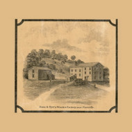 Bass & Nye Woolen Factory, Platteville, Wisconsin 1868 Old Town Map Custom Print - Grant Co.