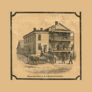 Boscobel Hotel, Wisconsin 1868 Old Town Map Custom Print - Grant Co.
