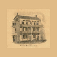 Carrier House, Boscobel, Wisconsin 1868 Old Town Map Custom Print - Grant Co.