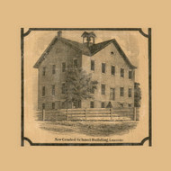 Graded School, Lancaster, Wisconsin 1868 Old Town Map Custom Print - Grant Co.