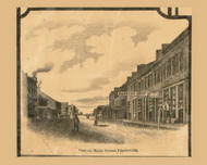 Main Street View, Platteville, Wisconsin 1868 Old Town Map Custom Print - Grant Co.