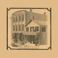 McSpaden Block, Wisconsin 1868 Old Town Map Custom Print - Grant Co.