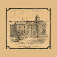 State Normal School, Platteville, Wisconsin 1868 Old Town Map Custom Print - Grant Co.