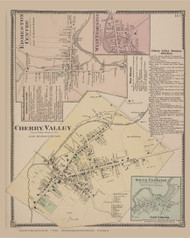 Edmeston Centre, Cherry Valley #11, New York 1868 Old Map Reprint - Otsego Co.