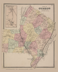 Otsego #16, New York 1868 Old Map Reprint - Otsego Co.