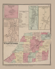 Westford, Hyde Park, Toddsville #27, New York 1868 Old Map Reprint - Otsego Co.