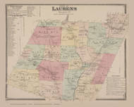 Laurens #30, New York 1868 Old Map Reprint - Otsego Co.