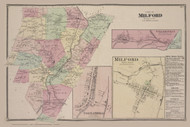 Milford, Portlandville #31-32, New York 1868 Old Map Reprint - Otsego Co.