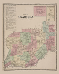 Unadilla #38, New York 1868 Old Map Reprint - Otsego Co.