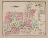 Oneonta #42, New York 1868 Old Map Reprint - Otsego Co.