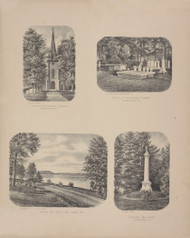Schuyler Lake #44, New York 1868 Old Map Reprint - Otsego Co.
