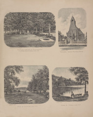 Sulpher Springs, Schuyler Lake, Otsego Lake #45, New York 1868 Old Map Reprint - Otsego Co.